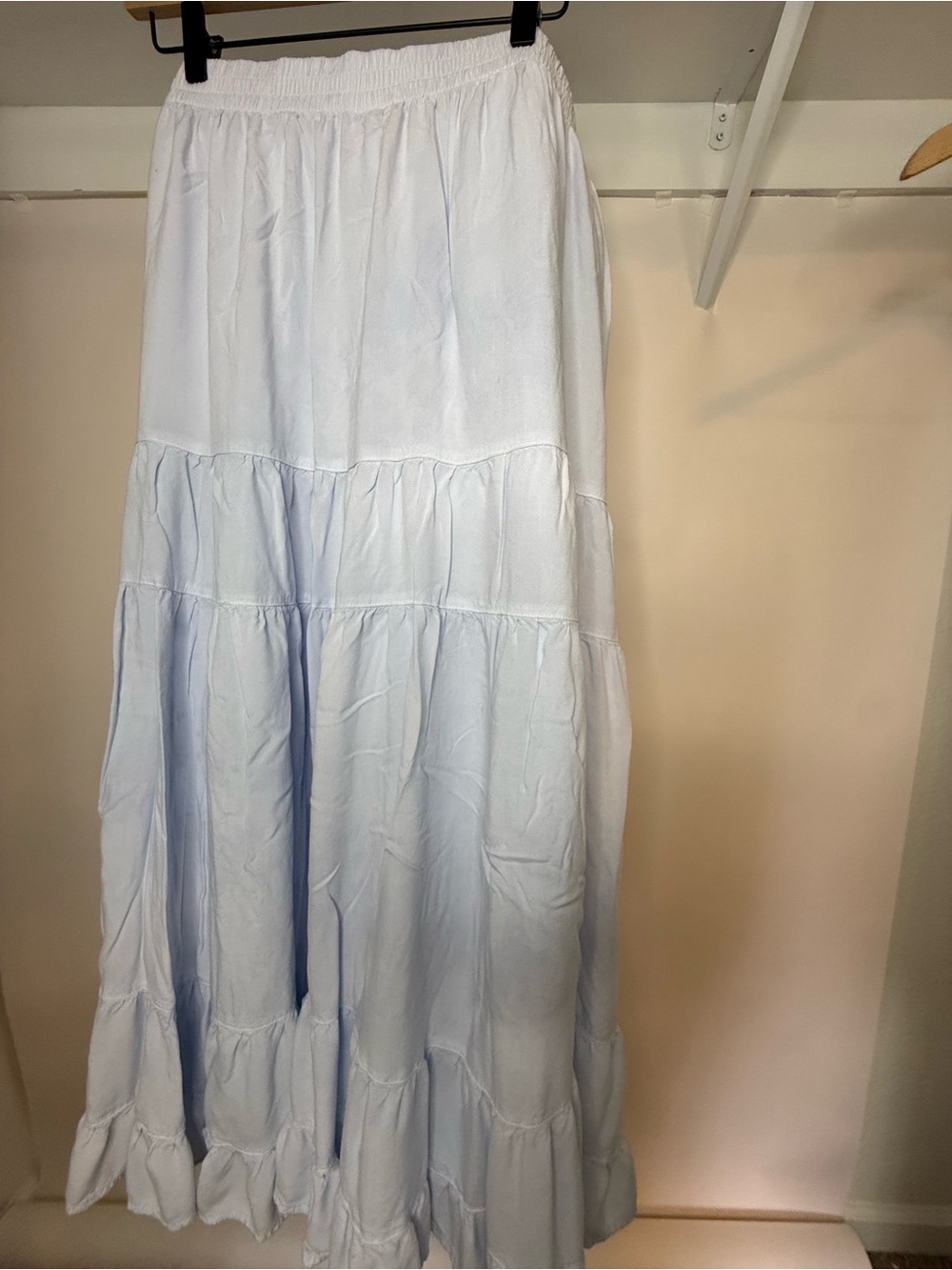 American Eagle Outfitters Light Blue Tiered Maxi Skirt XL
